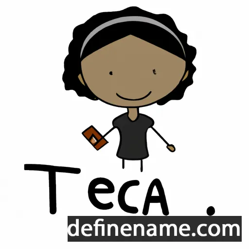 cartoon of the name Tecia