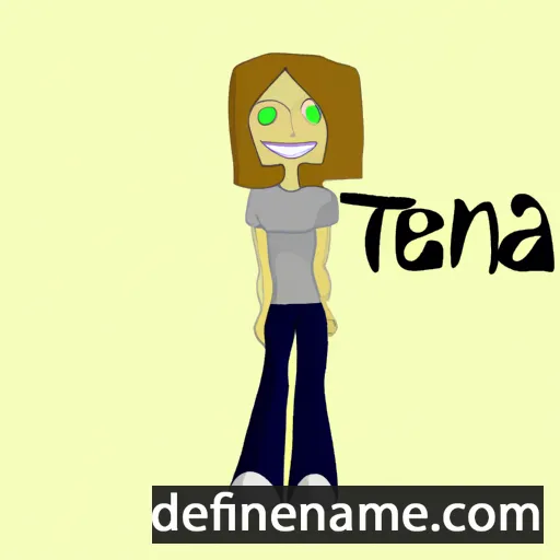 cartoon of the name Teena