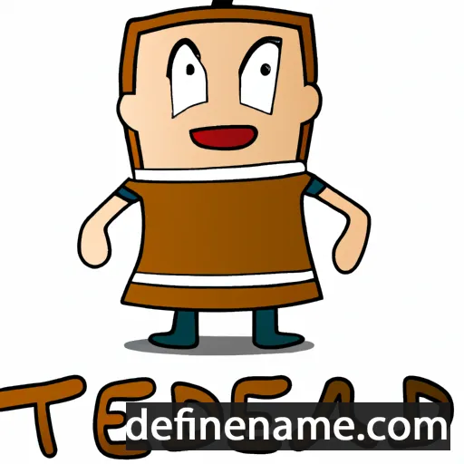 cartoon of the name Teeradet