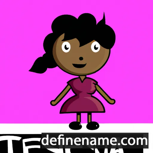 cartoon of the name Teesha