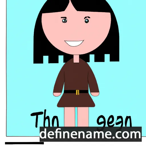 cartoon of the name Teghan