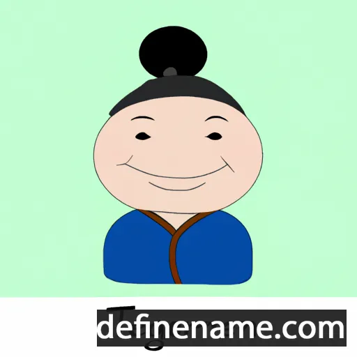 cartoon of the name Tegshbaatar