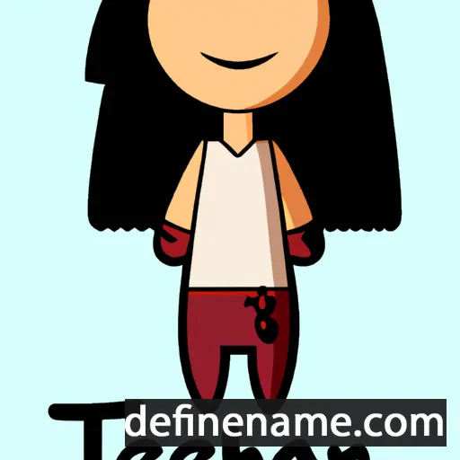 cartoon of the name Tehani