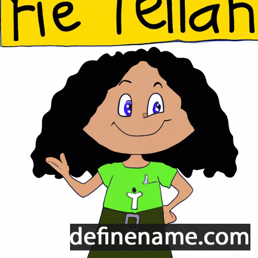 cartoon of the name Tehilah