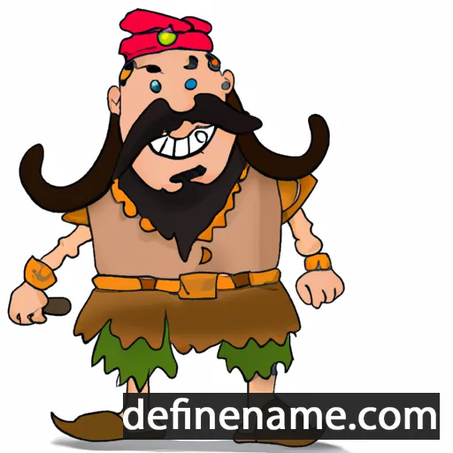 cartoon of the name Tej Bahadur