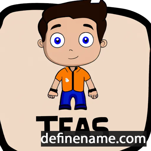 cartoon of the name Tejas