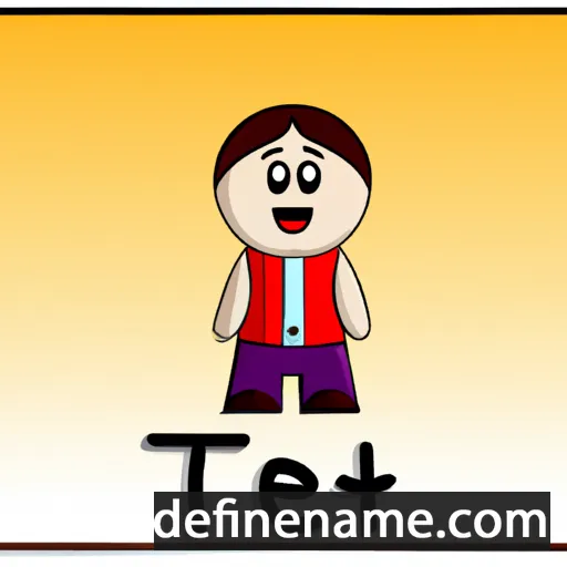 cartoon of the name Teji