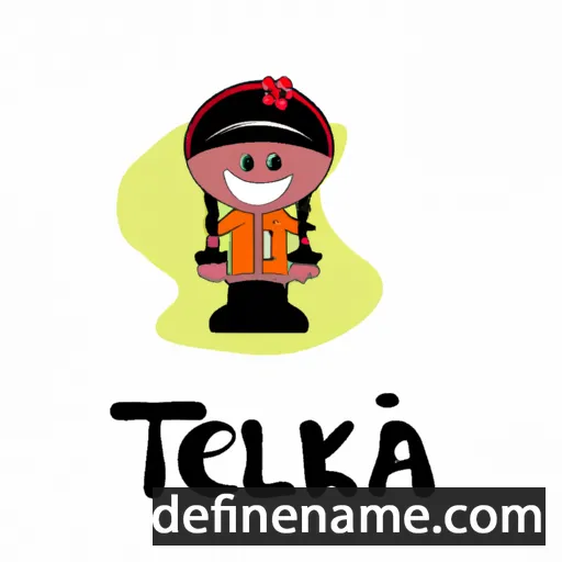 cartoon of the name Teklia