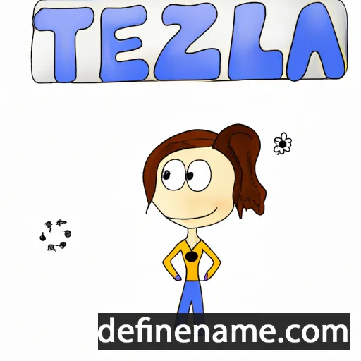 cartoon of the name Teleza