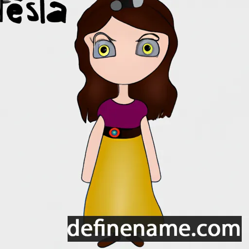 cartoon of the name Telissa