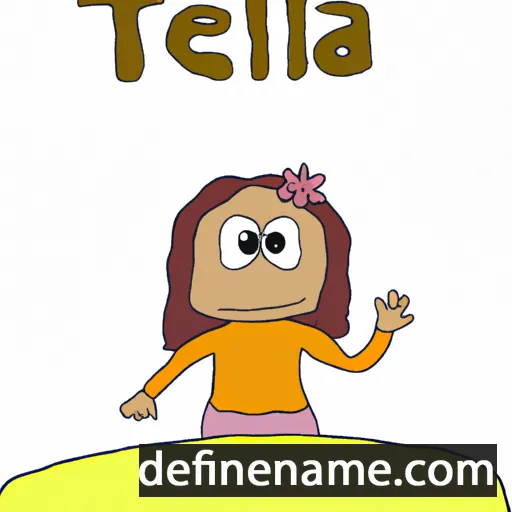 cartoon of the name Tella