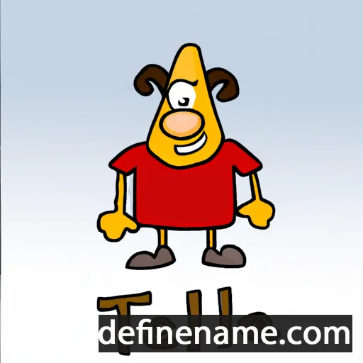 cartoon of the name Tellef