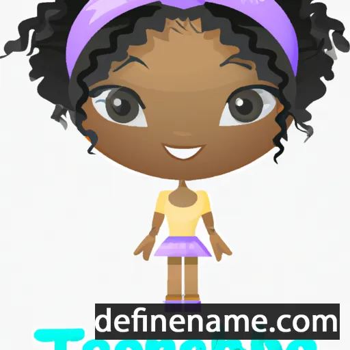 cartoon of the name Teneshia