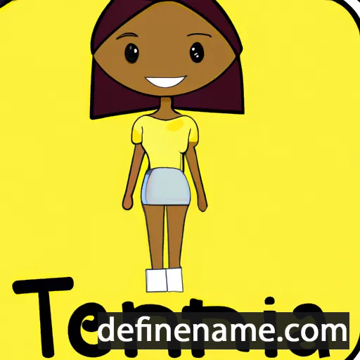 cartoon of the name Tenicia