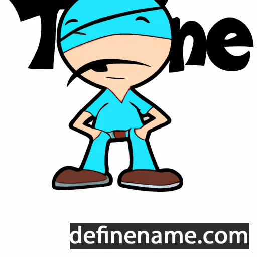 cartoon of the name Tenzee