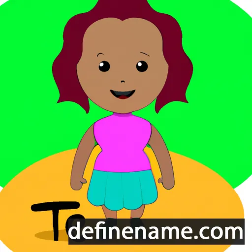 cartoon of the name Teona