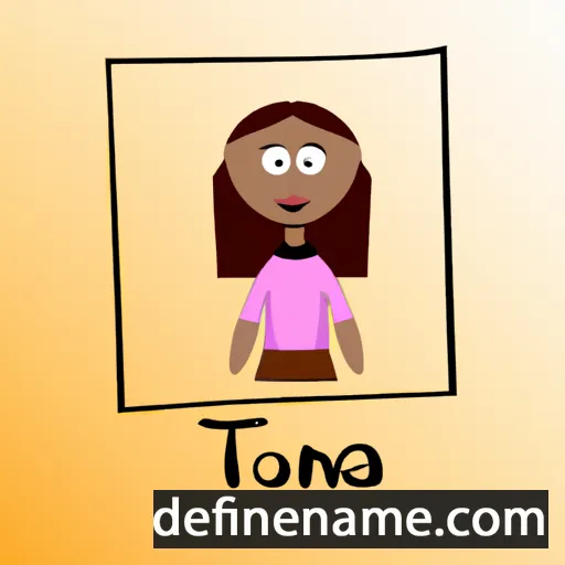 cartoon of the name Teona