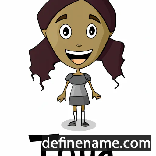 cartoon of the name Teona