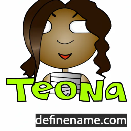 cartoon of the name Teonna