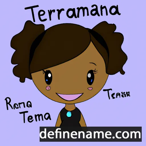 cartoon of the name Terrianna