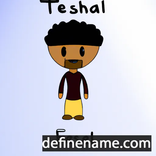 cartoon of the name Tesfalem