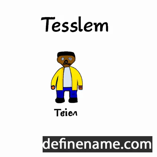 cartoon of the name Tesfalem