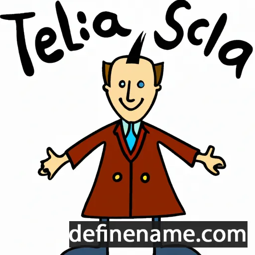 cartoon of the name Tesla