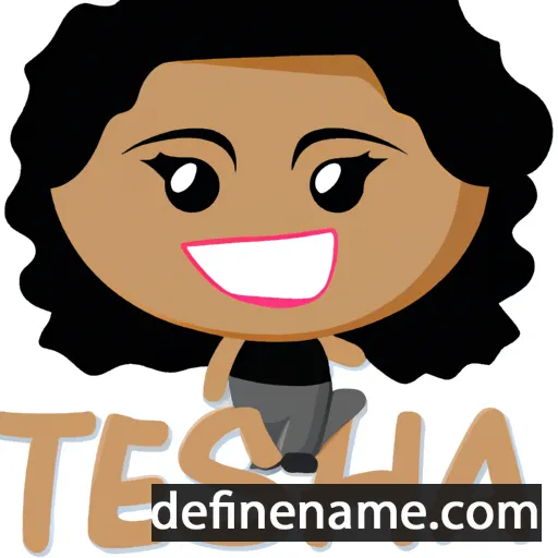 cartoon of the name Tessah