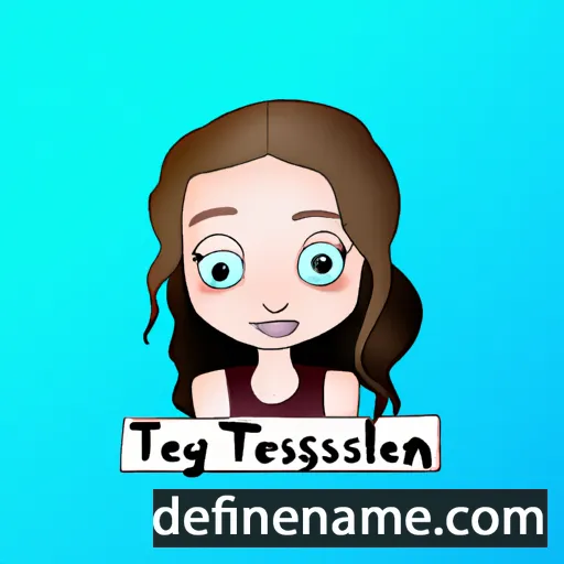 cartoon of the name Tessalynn