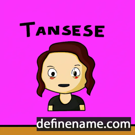 cartoon of the name Tessanne