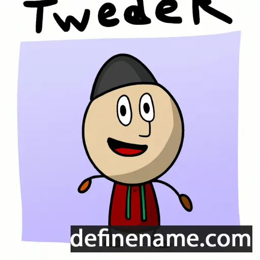 cartoon of the name Tewdar