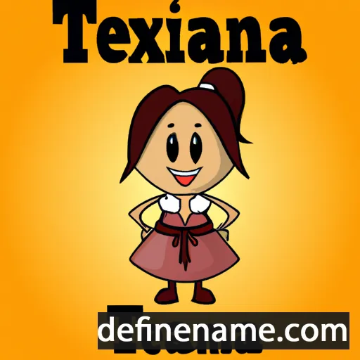 cartoon of the name Texanna