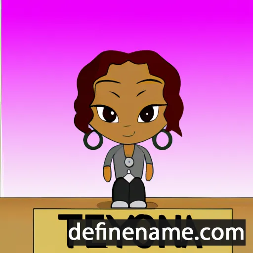 cartoon of the name Teyona