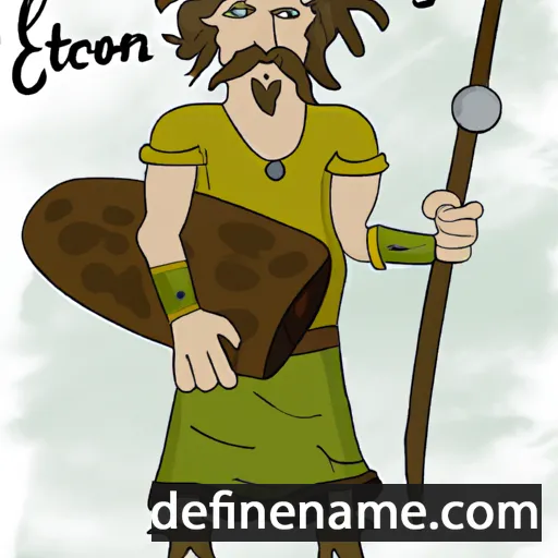 cartoon of the name Teyrnon