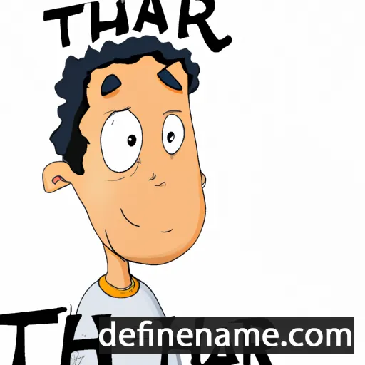 cartoon of the name Thaer