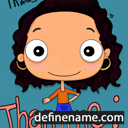 cartoon of the name Thaiane