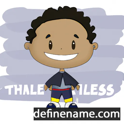 cartoon of the name Thalles