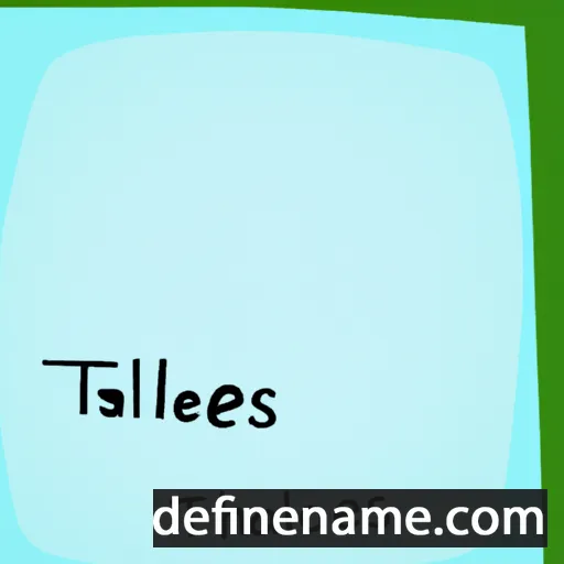 cartoon of the name Thallis