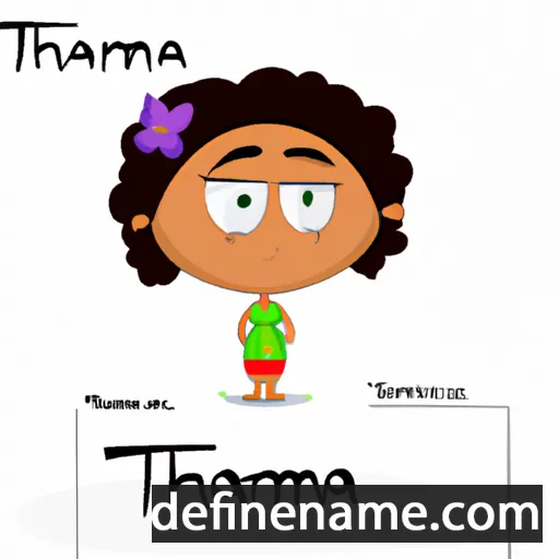 cartoon of the name Thamara