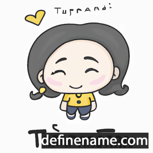 cartoon of the name Thanaporn