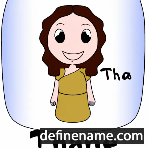 cartoon of the name Thanea