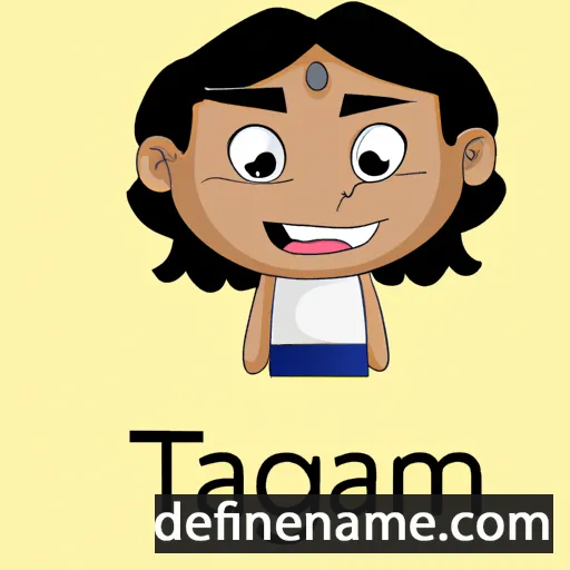 cartoon of the name Thangam