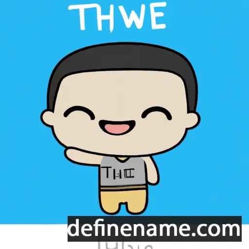 cartoon of the name Thawee