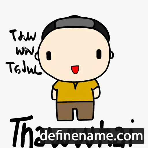 cartoon of the name Thawichai