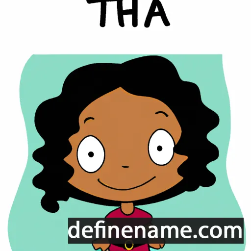 cartoon of the name Théïa