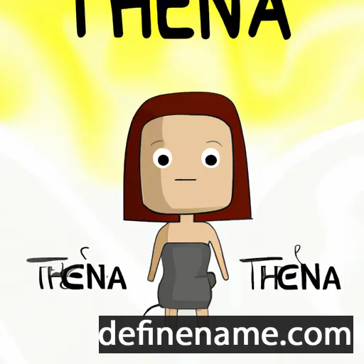 cartoon of the name Thena