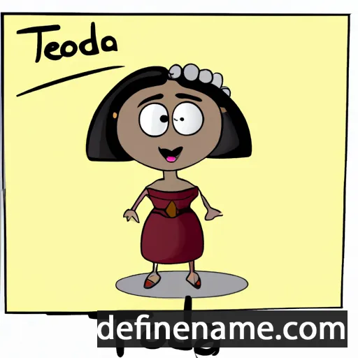 cartoon of the name Theoda