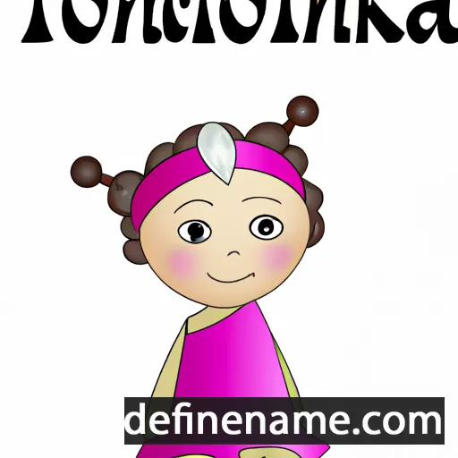 cartoon of the name Theonika