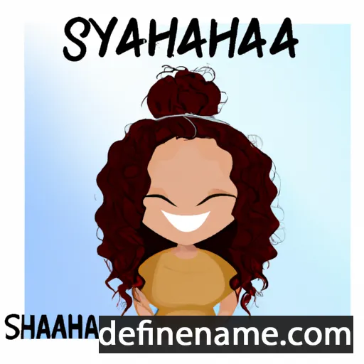 cartoon of the name Theshanya