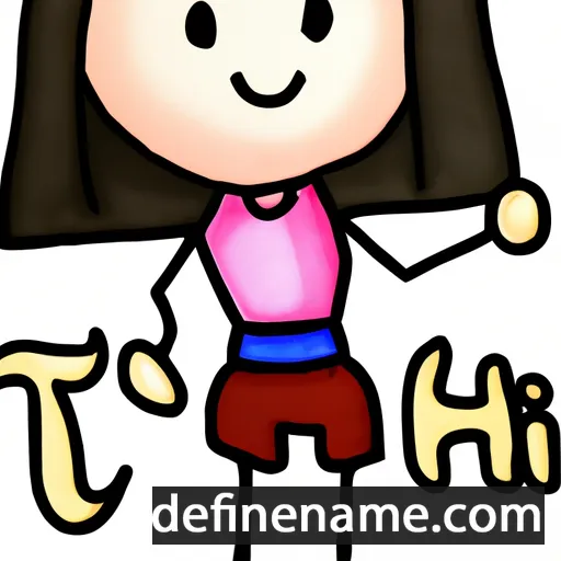 cartoon of the name Thi